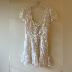 New LoveShackFancy - Lace White Mini Dress